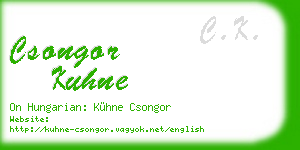 csongor kuhne business card