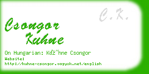 csongor kuhne business card